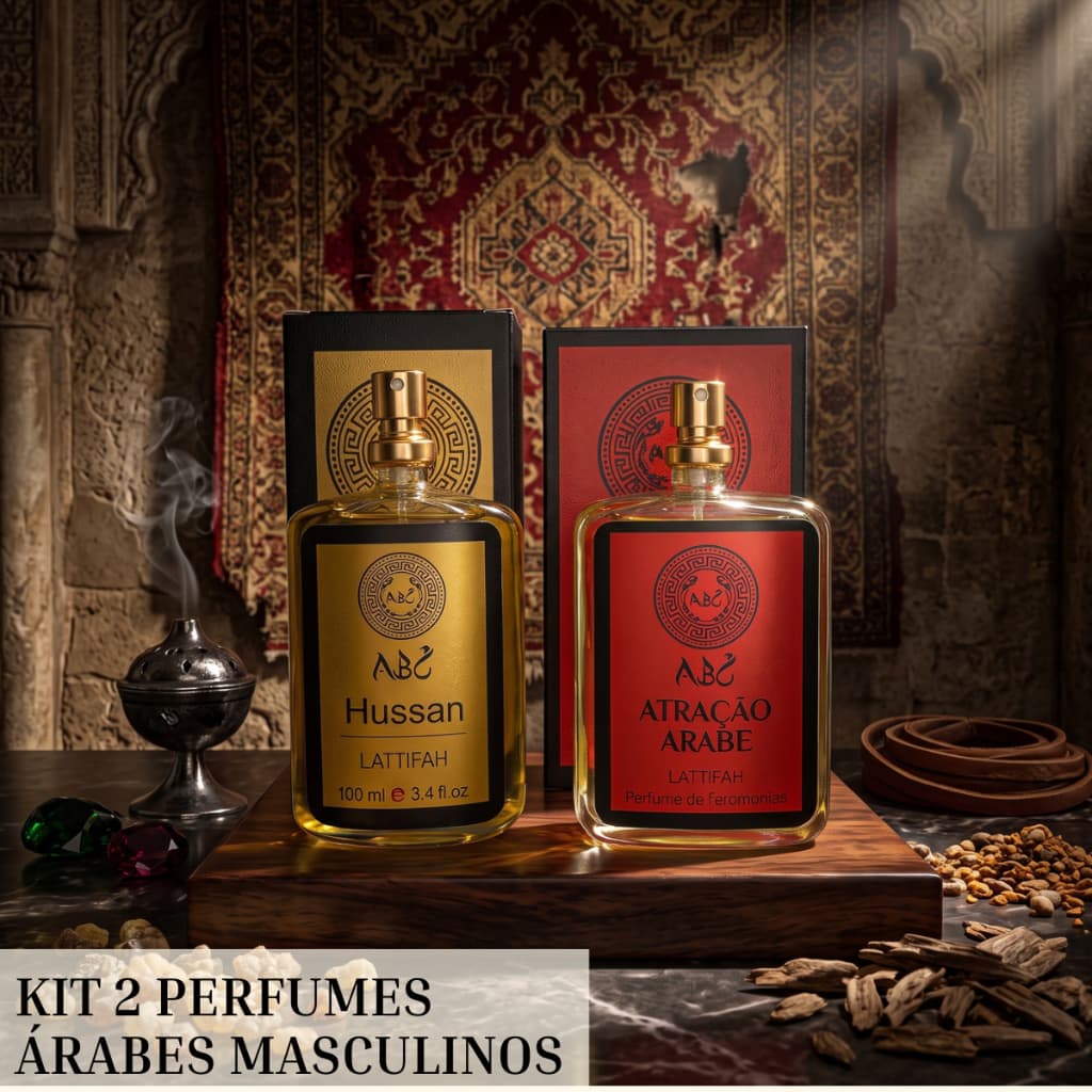 Kit 2 Perfumes Árabe Importado Masculino Amadeirado - 100ml