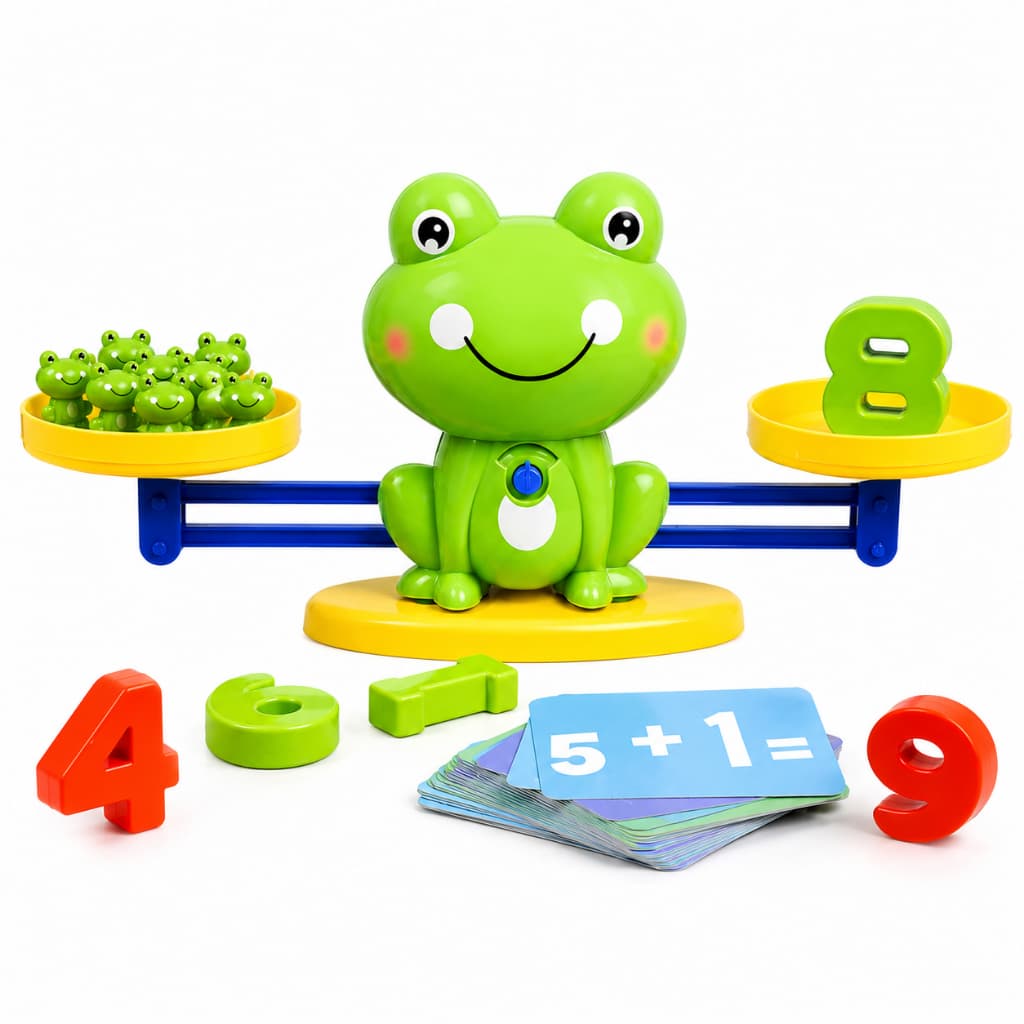 Brinquedo Educativo Equilíbrio Sapos Aprender Matemática - Escala numérica