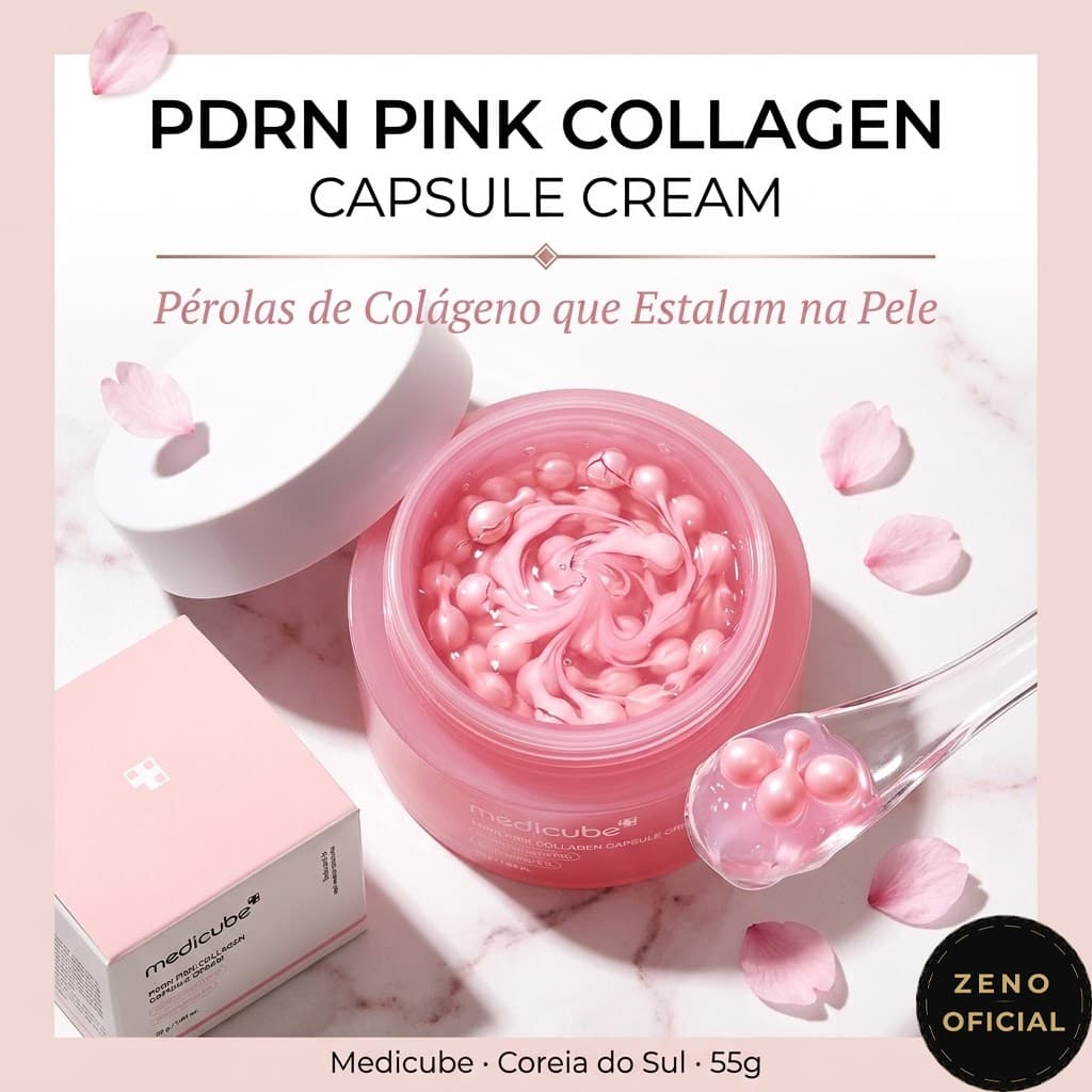 Medicube PDRN Pink Collagen Capsule Cream 55g Creme Facial Coreano Anti-Idade Original