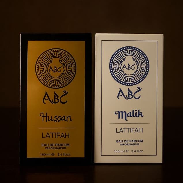 Kit 2 Perfumes Arabes Masculinos 100ml Amarelo Branco EDP Spray Longa Duracao Importado Marcante