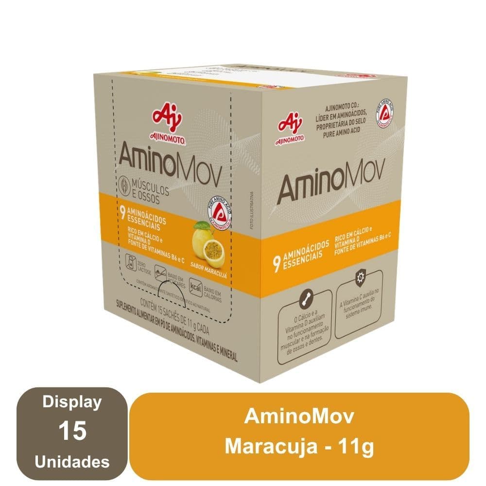 AminoMov Maracujá - Ajinomoto 15 sachês