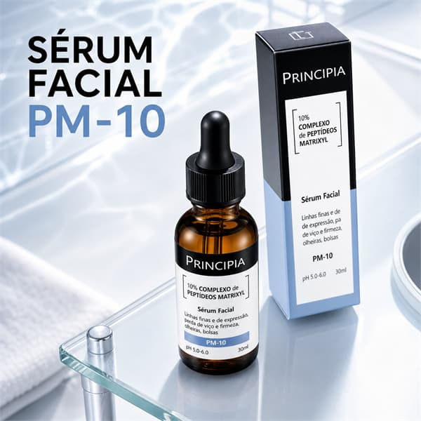 Principia PM10 Sérum Anti-idade Peptídeos 10% Matrixyl Firmeza e Viço para Olhos e Rosto Dermo-cosmético 30ml