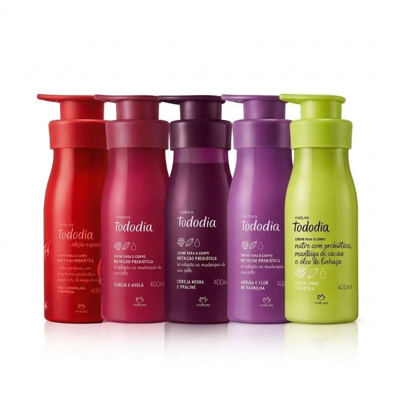 Creme Hidratante Natura Todo dia Flor de Pêra e Melissa - Morango e Baunilha Dourada 400ml - Escolha sua Fragrância