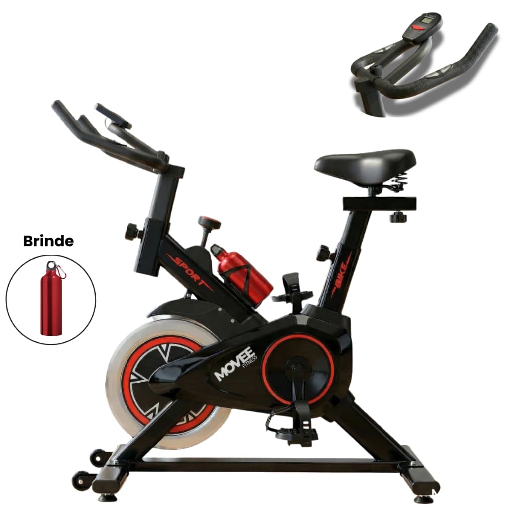 Bicicleta Spinning Bike Ergométrica Movee Academia Fitness Profissional Treino em Casa Emagrecimento