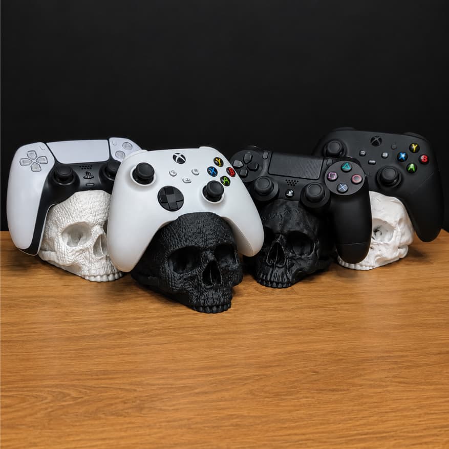 Suporte para Controle em Formato de Caveira | Base para Controle de Videogame