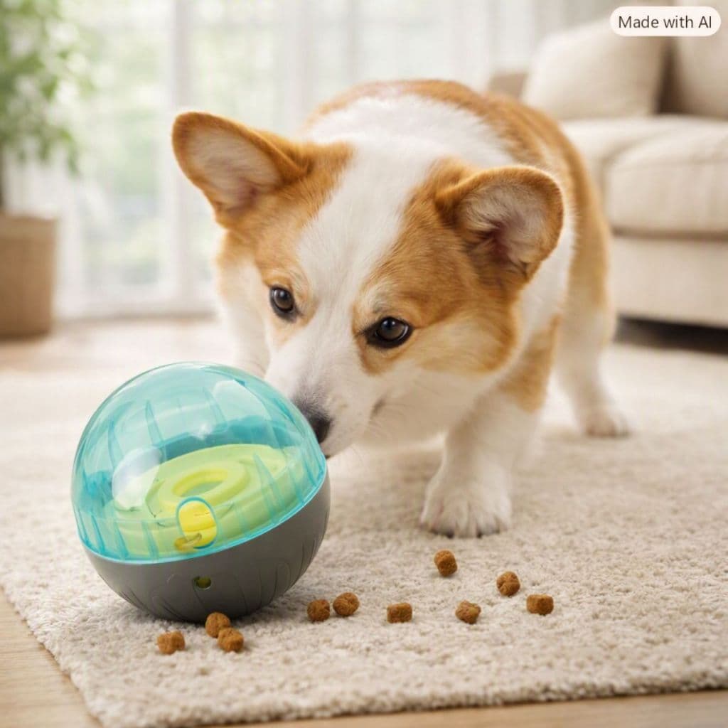 Bola Comedouro Interativa para Cachorro e Gato – Dispenser de Ração e Petiscos