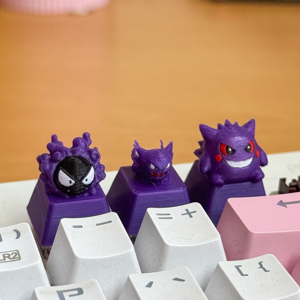 Keycap Pokémon Gengar Haunter Gastly Capa Teclado Mecânico Personalizado