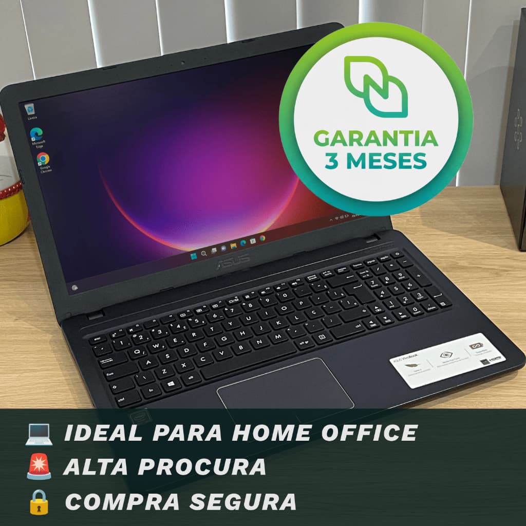 Notebook Asus 15,6' | Intel Dual Core | 4gb Ram | Ssd 120gb - Revisado, Tarefas Diárias, Trabalho, Escola, Faculdade