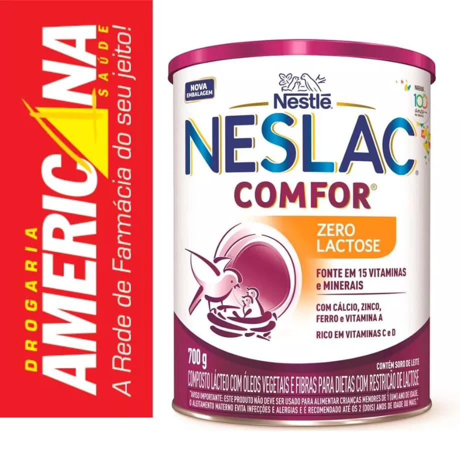 Fórmula Infantil Neslac Comfor Zero Lactose 700g Envio Imediato