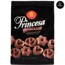 Biscoitos Sortido Princesa Chocolate de Leite 200g Vieira - Importado Portugal