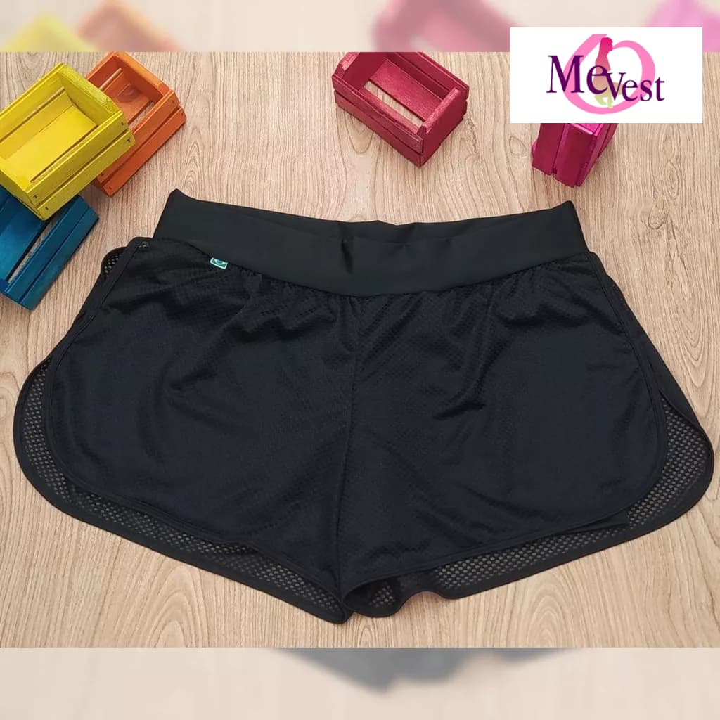 Shorts Fitness Plus Size  36 até 58 - Short Duplo