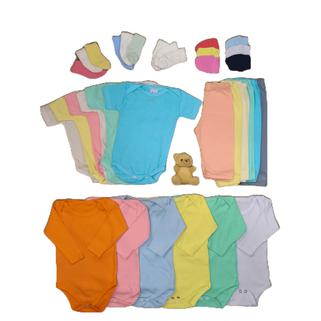Kit Roupa de bebe  21 peças Enxoval Maternidade Completo Para Bebê Menina e Menino 100% algodão