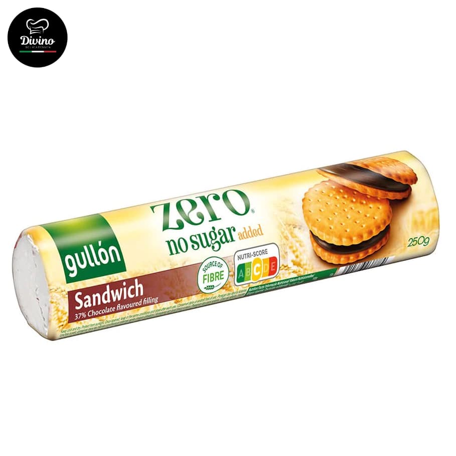 Biscoito Sandwich Sem Açúcar Chocolate Gullón 250g  - Importado Espanha