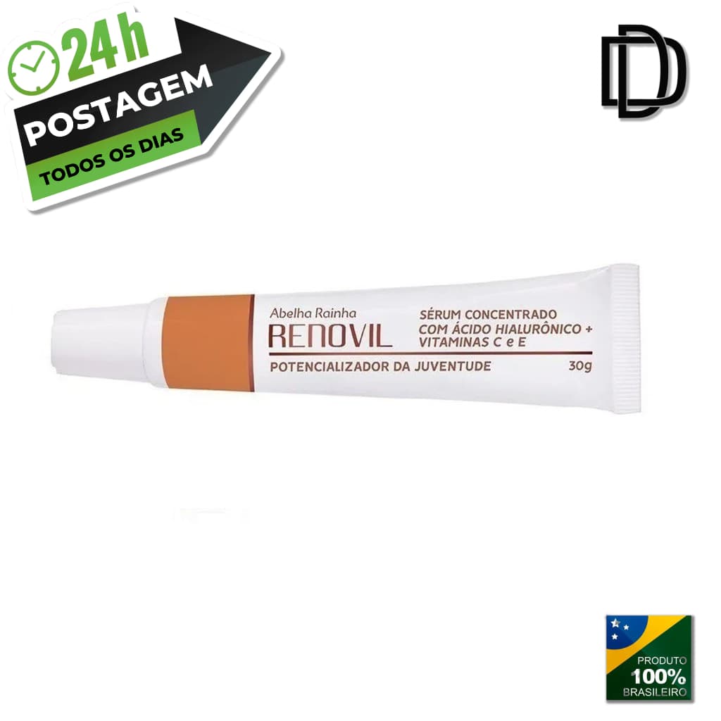 Abelha Rainha Serum Ácido Hialuronico E Vitamina C E Renovil Juventude *Promoção*