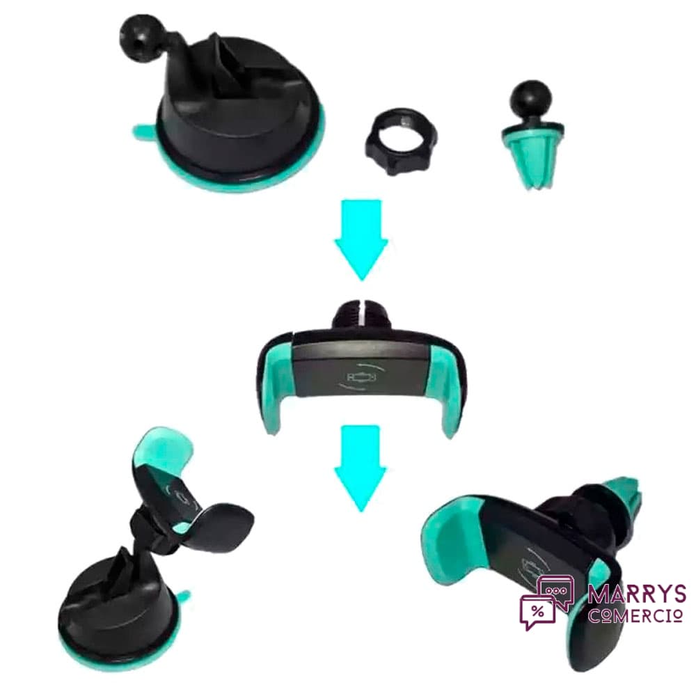 Suporte Celular Gps Carro Veicular 2 in 1 Ventosa Universal