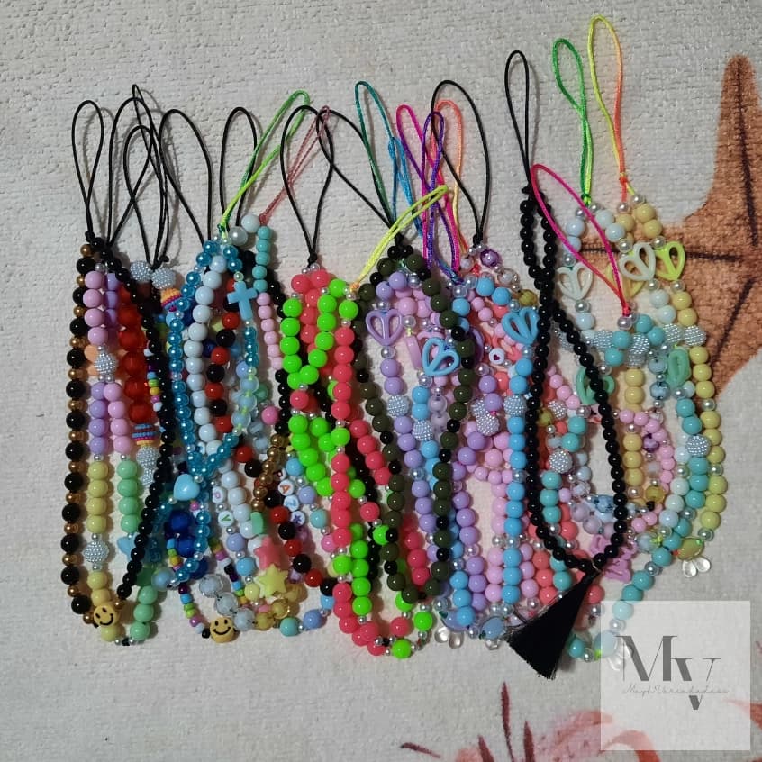 Phone Strap / Pulseira para Celular / Cordinha para Celular / Alça para Capinha – Modelos Variados de Miçangas