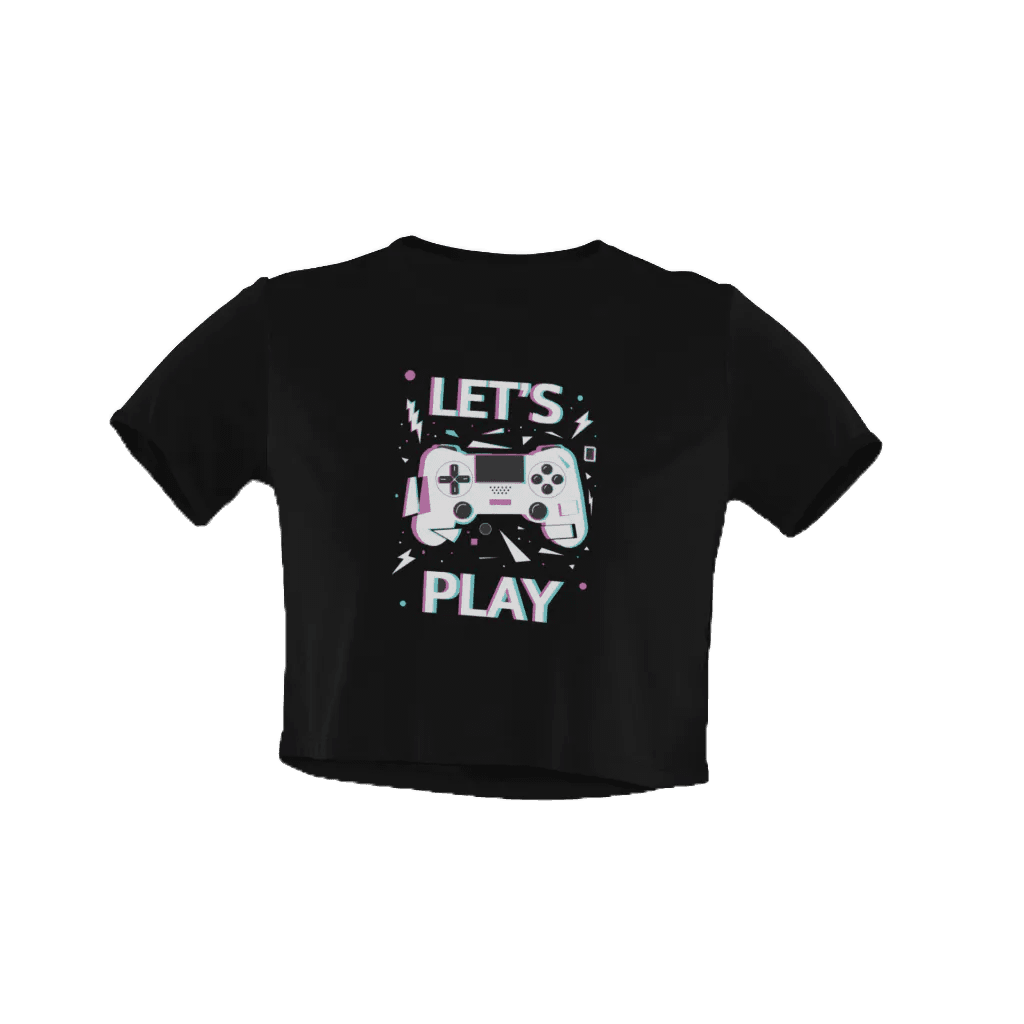 Blusinha camiseta Cropped Feminina Games Jogos Controle Video Game Moda
