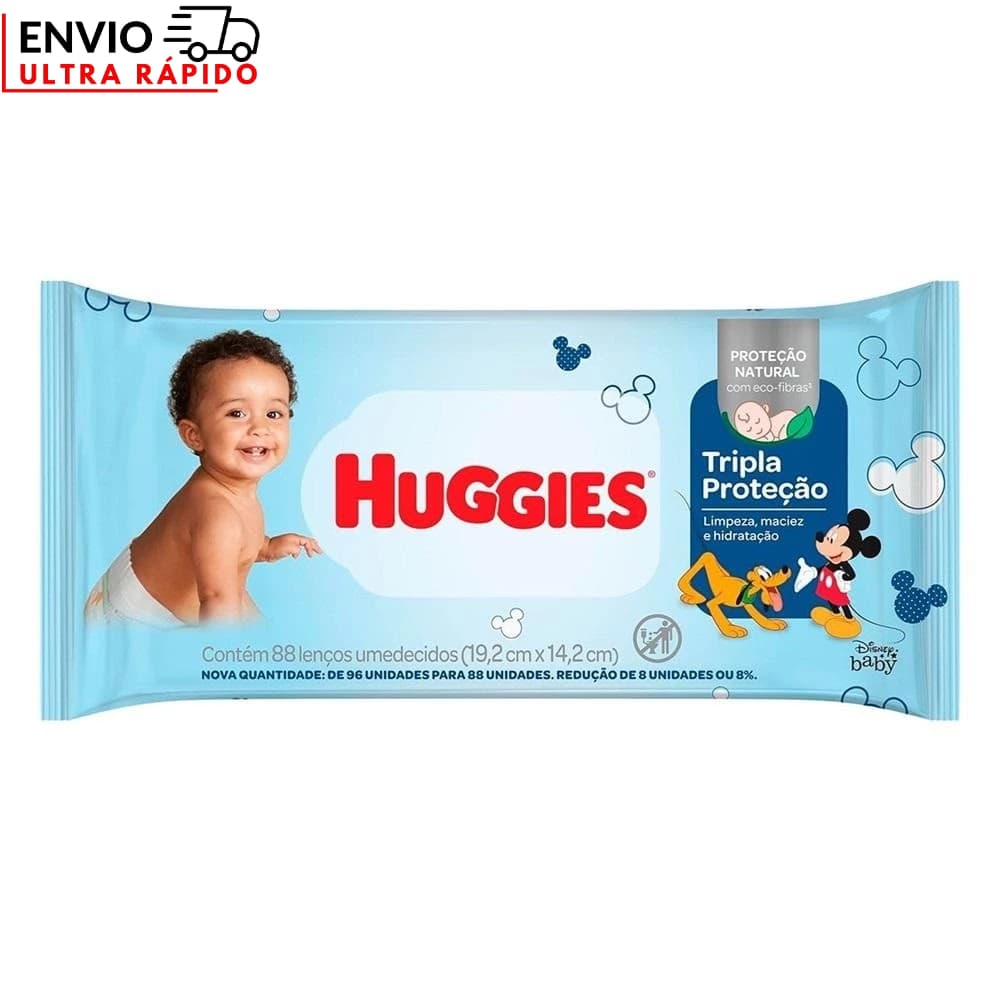 Toalha Umedecida Huggies Tripla Proteção 88 Unidades - Huggies