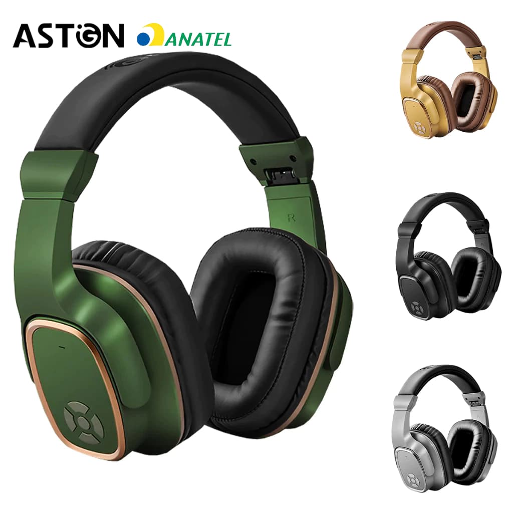 Astgn X Basike Fone de Ouvido Sem Fio Bluetooth Alto Falante Headphone Viva Voz Potente Grave