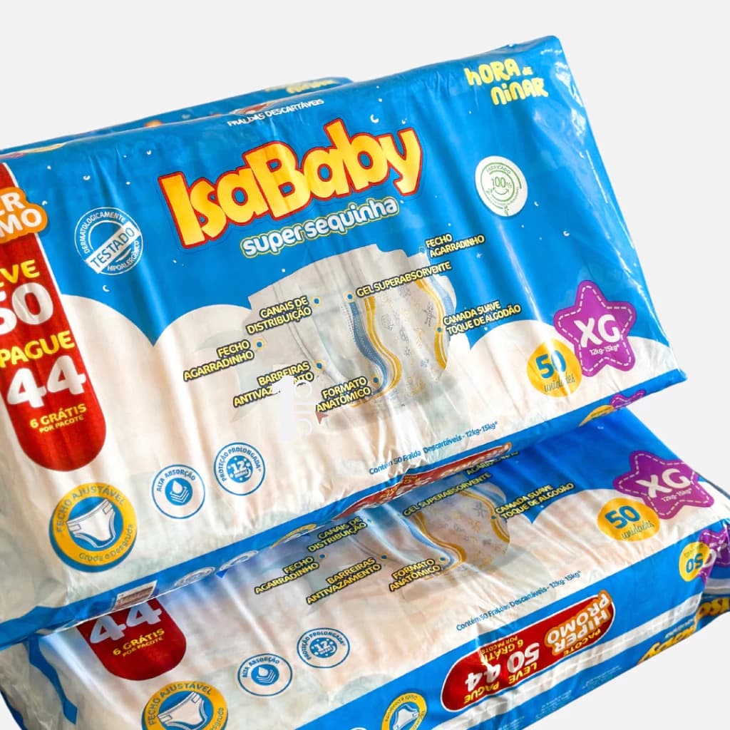 Fralda Descartável Super Sequinha Pacotão Hiper Econômico - Isababy