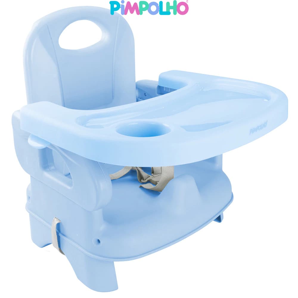 Cadeira De Alimentação Portátil Bebê Menino Azul Pimpolho