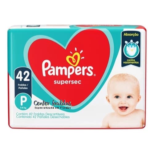 Fralda Infantil Pampers Supersec Mega P, M, G, XG, XXG