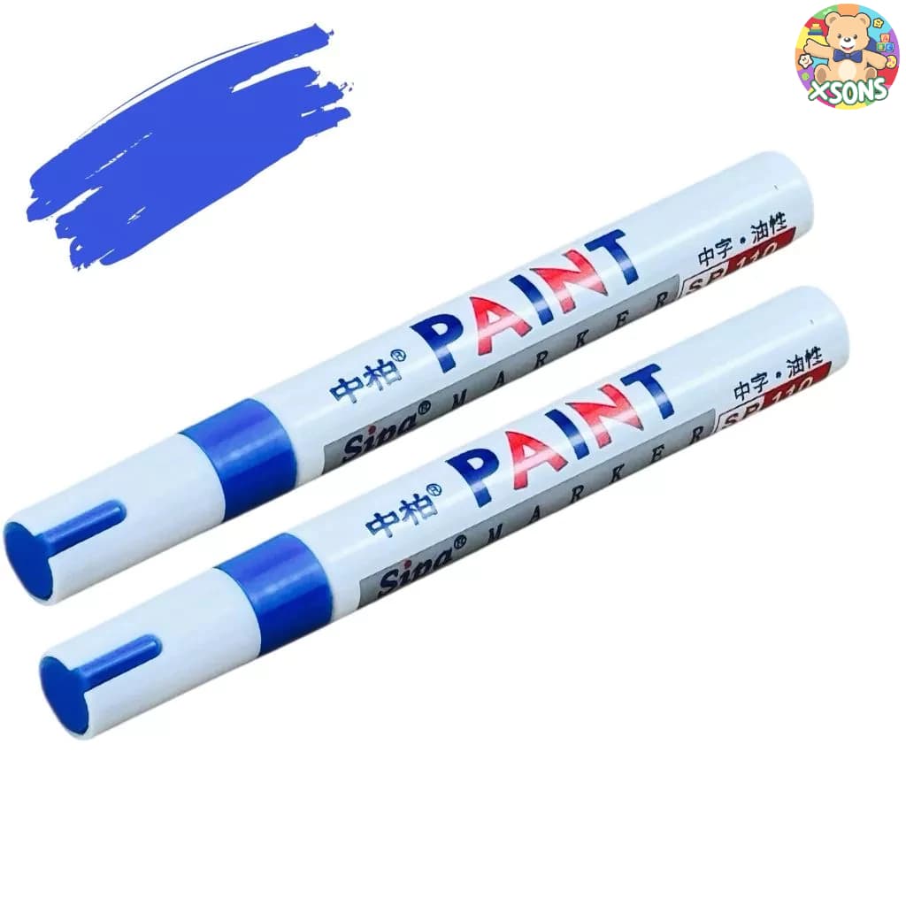 Kit 2 Caneta Pinta Pneu De Carro Vidro, Metal, Plástico, Tela - Marca Paint Original Colorida