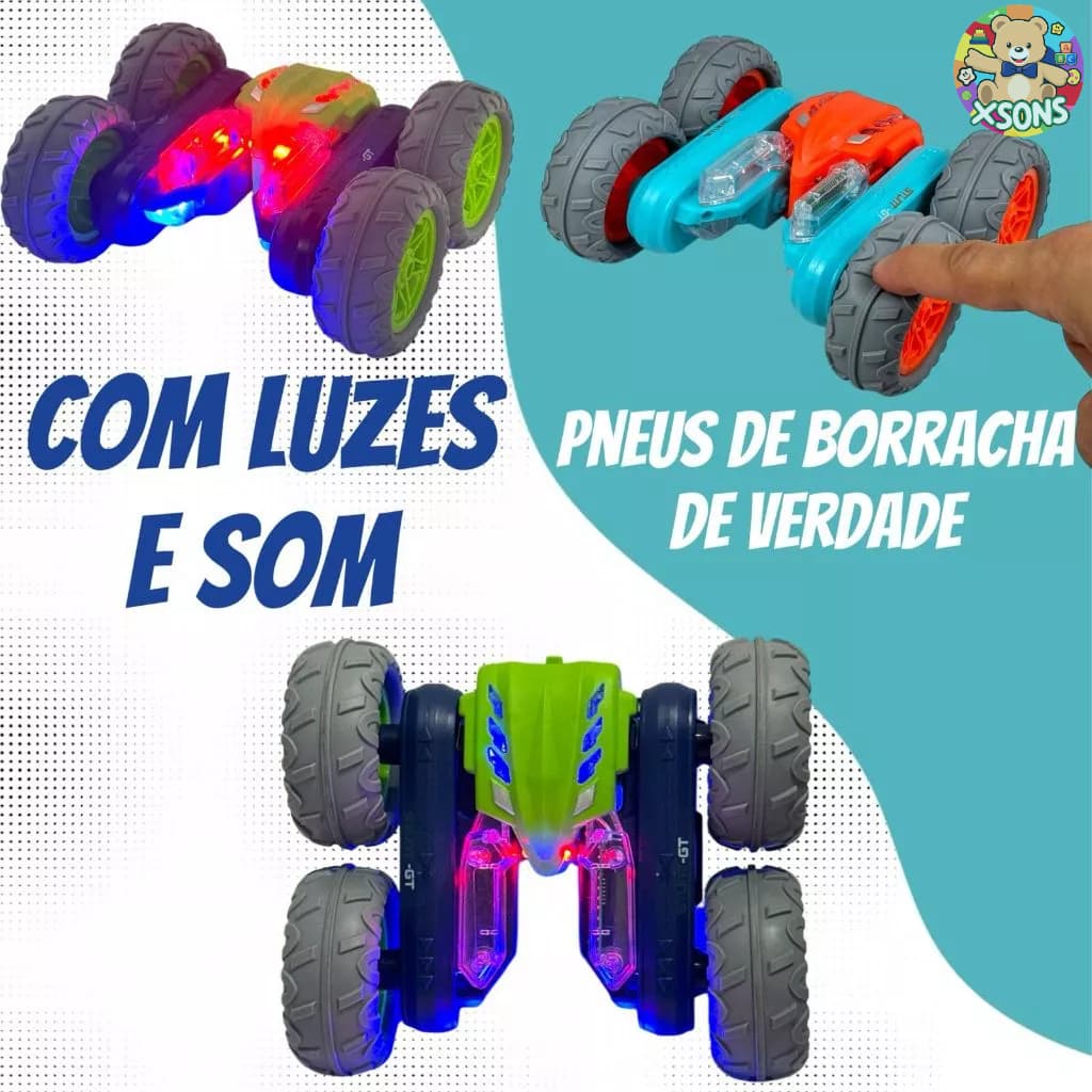 Carrinho Super Divertido De Controle Remoto Recarregável Projeta Palavras