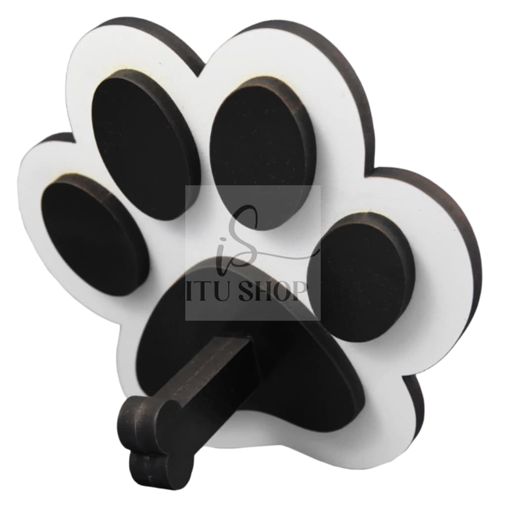 Patinha Decorativa Suporte Guia Porta Chave Chaveiro Coleira Guia de Cão Cachorro Pet Mdf Revestido