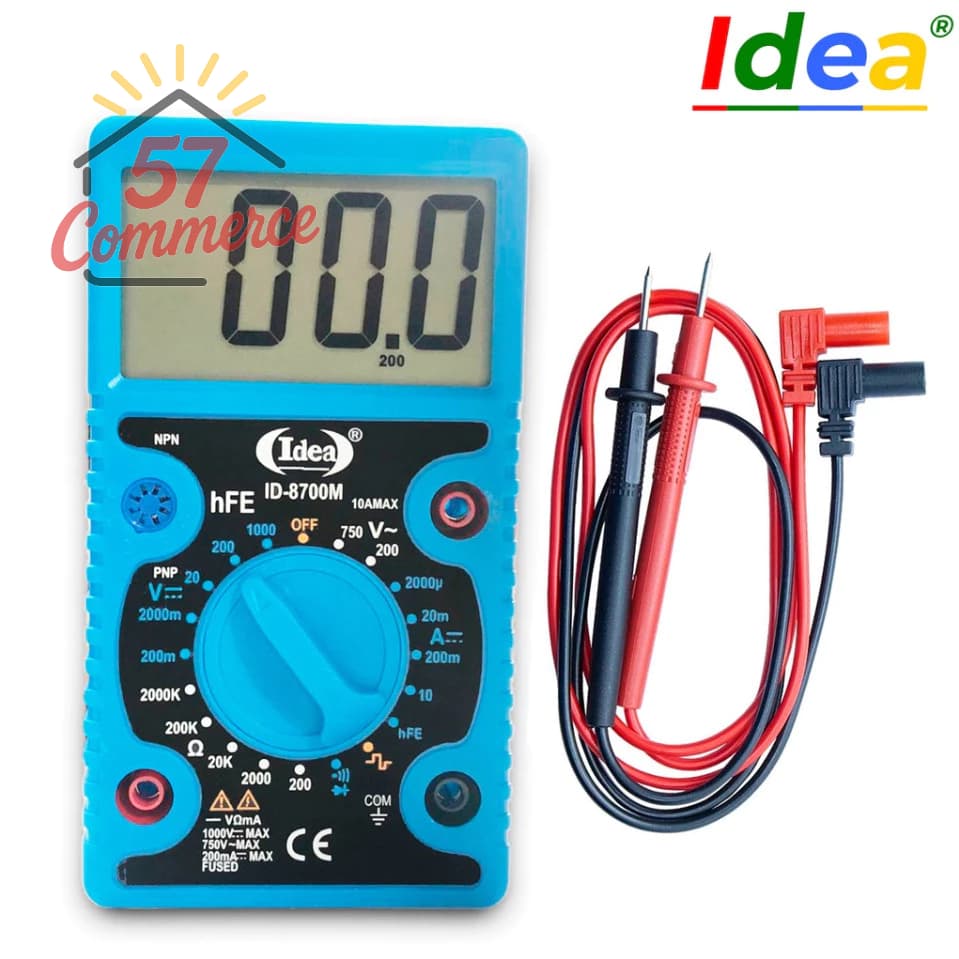 Multimetro Digital Profissional C/ Bip Tela Multi Funções ID-8700MT Idea
