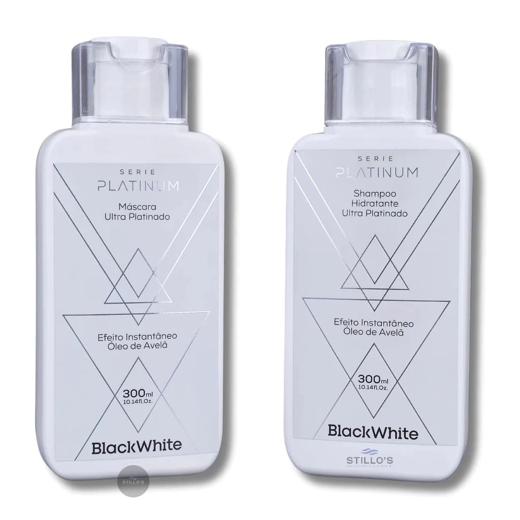 Kit Ultra Platinado Black White – Shampoo + Máscara Hidratante 300ml