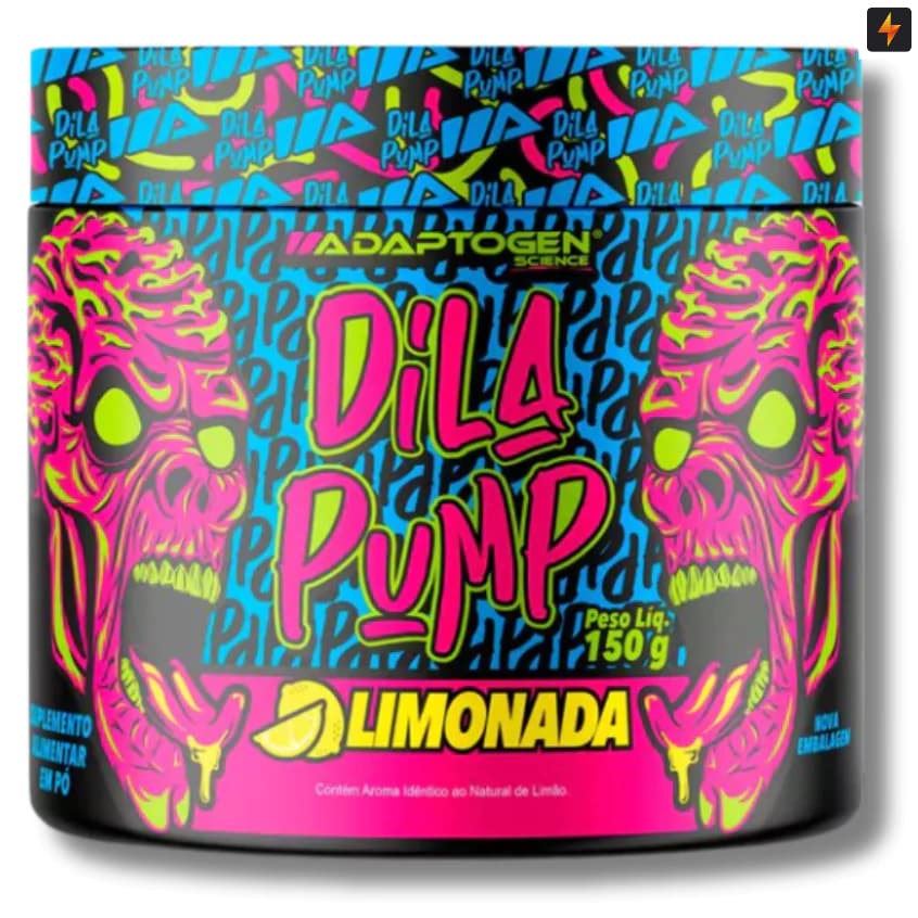 Dila Pump 150g Adaptogen Pré treino Tirosina + Glicerol + Beta Alanina + Arginina
