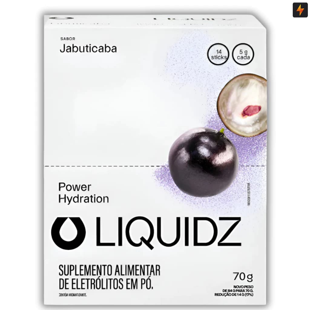 Caixa 14 Sachês 5g em Pó Isotônico Bebida de Eletrólitos Power Hydration Liquidz