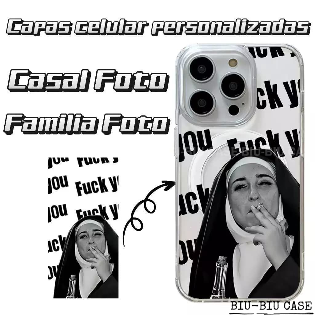 Capa Capinha iPhone de Celular Personalizada com Foto Capa MagSafe para celular