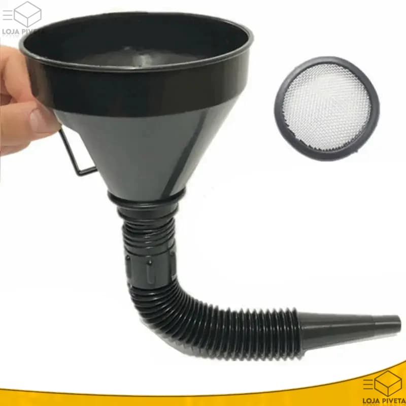 Funil Flexível 1/2/3/4/5 und Plástico Sanfonado Com Filtro Óleo Motos Carros Gasolina Combustível
