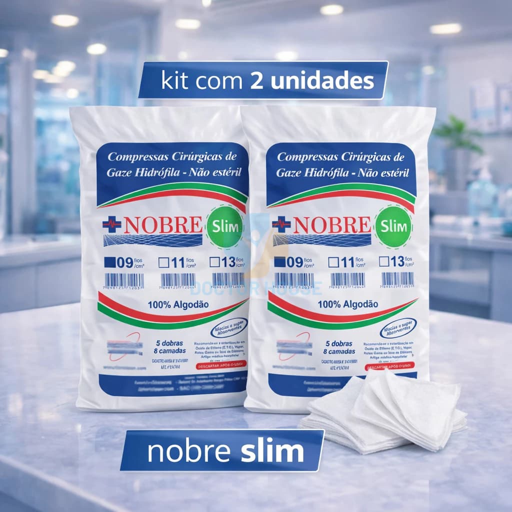 Kit 2x Compressa De Gaze 9 Fios Hidrófila 180g Nobre