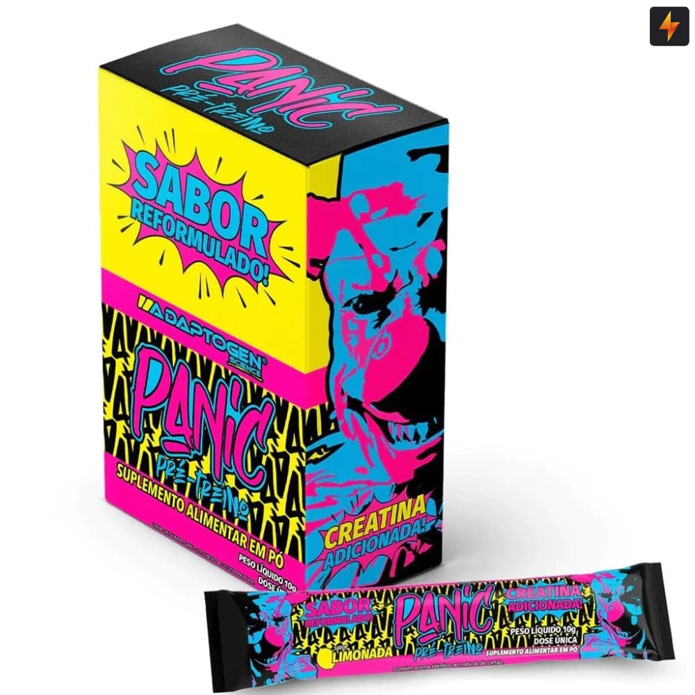 Pré Treino Sache Adaptogen 10g Panic Cafeína Taurina