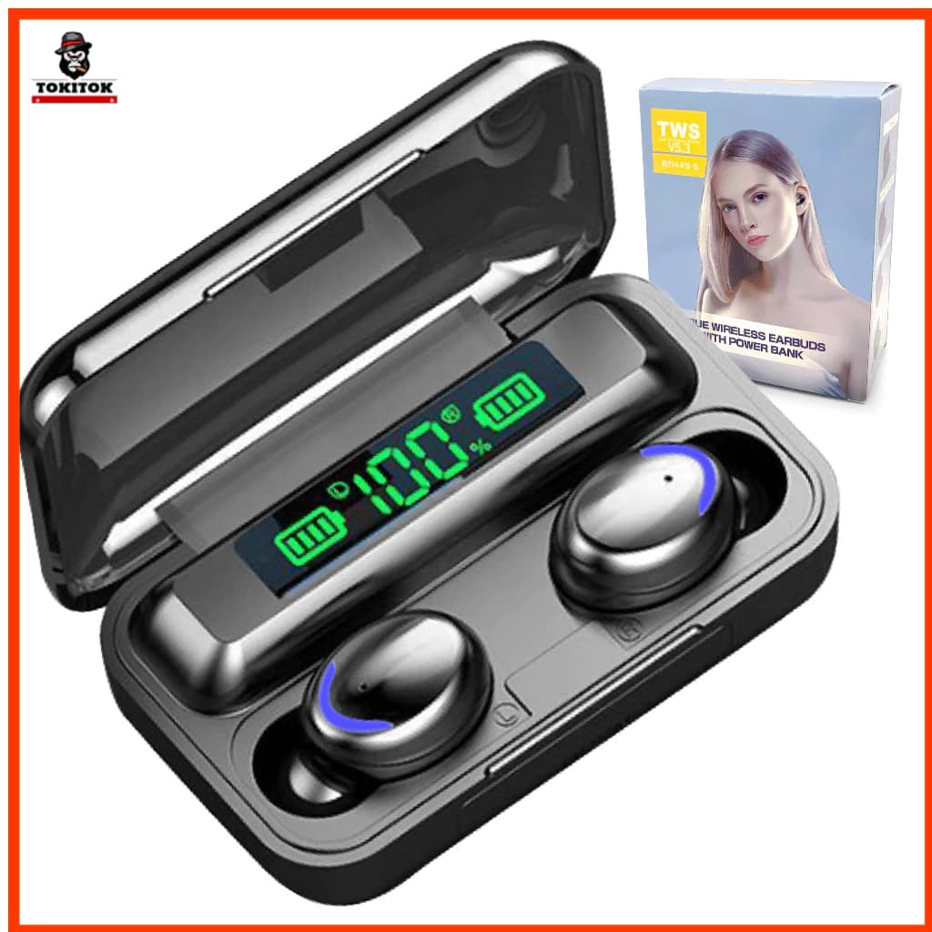Fone de Ouvido Bluetooth  Sem Fio  TWS F9-5 Com Função Power Bank - Original