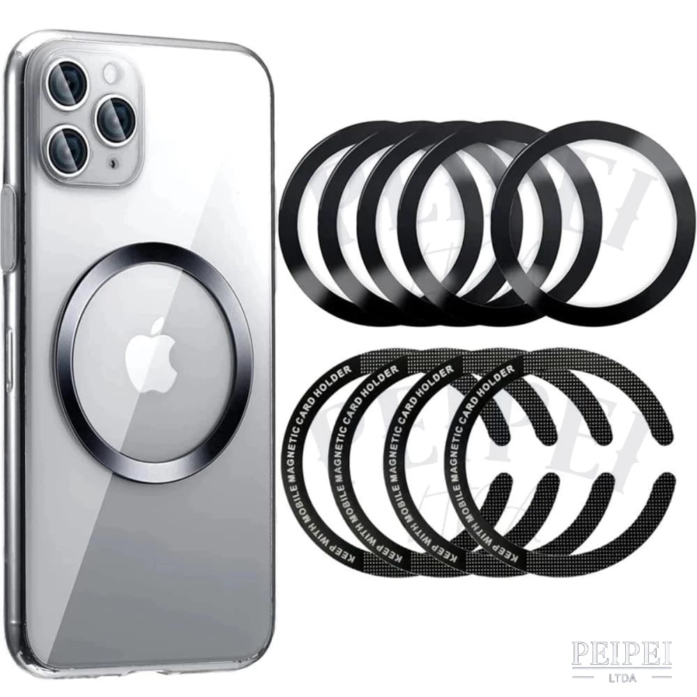 Anel Magnético Adesivo Magsafe Para iPhone Samsung Anel fino para capa de celular