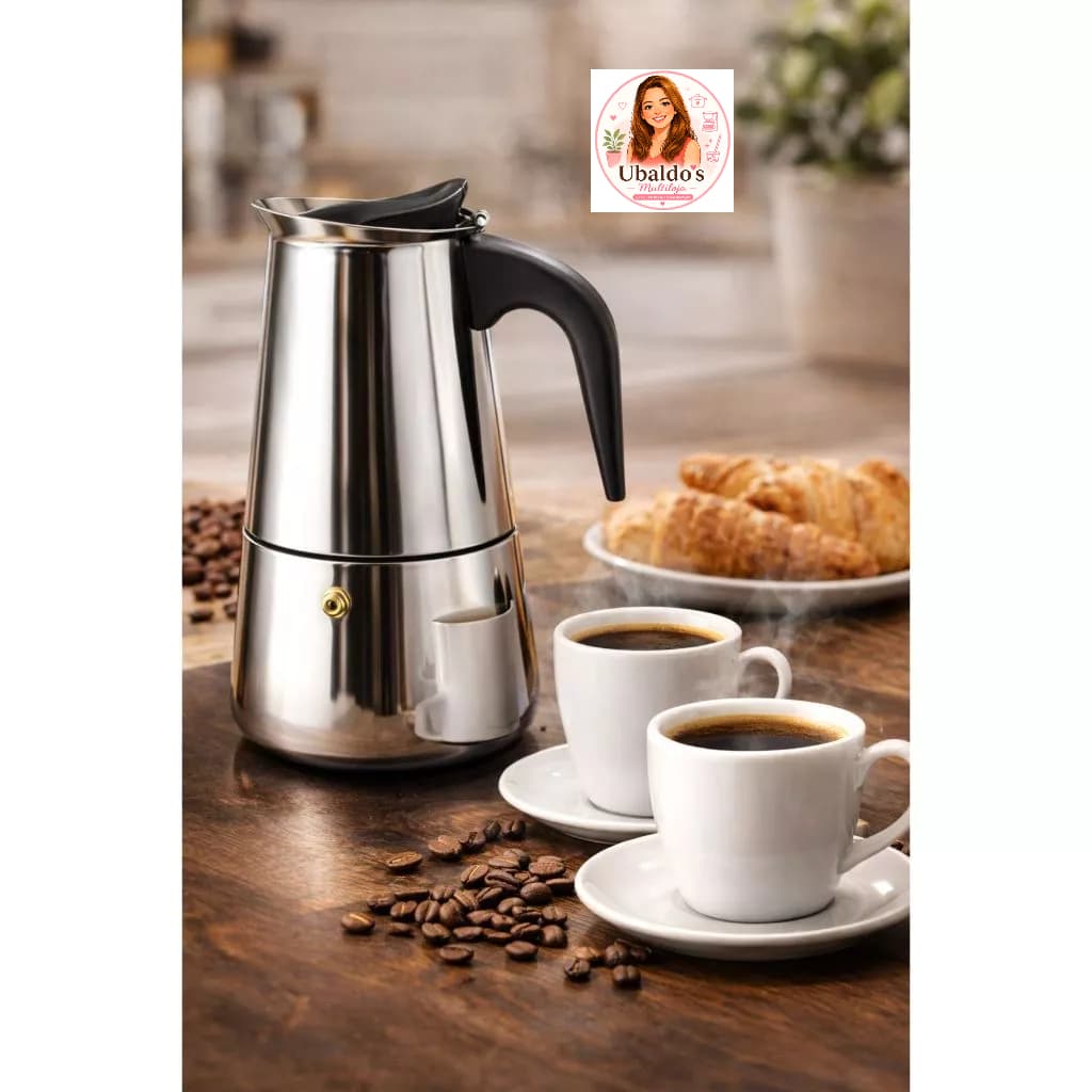 Cafeteira Italiana Inox 300ml Café Moka Expresso Fogão 6 xícaras Resistente Prime