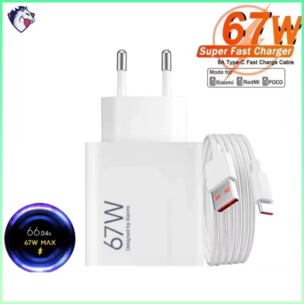 Carregador Turbo 67W Tipo-C Alta Potência  Carregamento Super Rápido Segur  Compatível Android