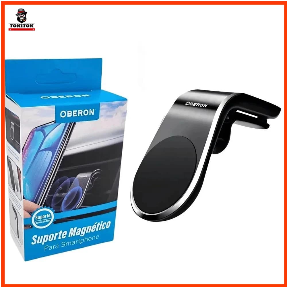 Suporte de Celular Magnético Veicular 360°  Universal para Carro Saída de Ar Rotação Total Forte e Seguro