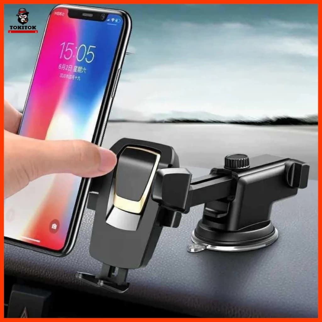 Suporte para Celular Carro Automático 360° Rotação Fixação Forte Anti Vibração GPS Universal