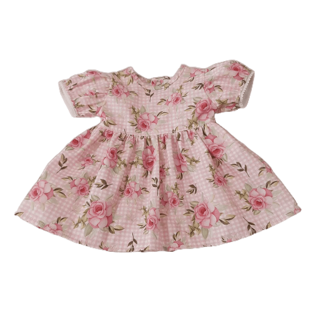 Vestido Bebe Reborn Brinquedo Infantil Menina Roupa Para Boneca de 48 cm a 55 cm