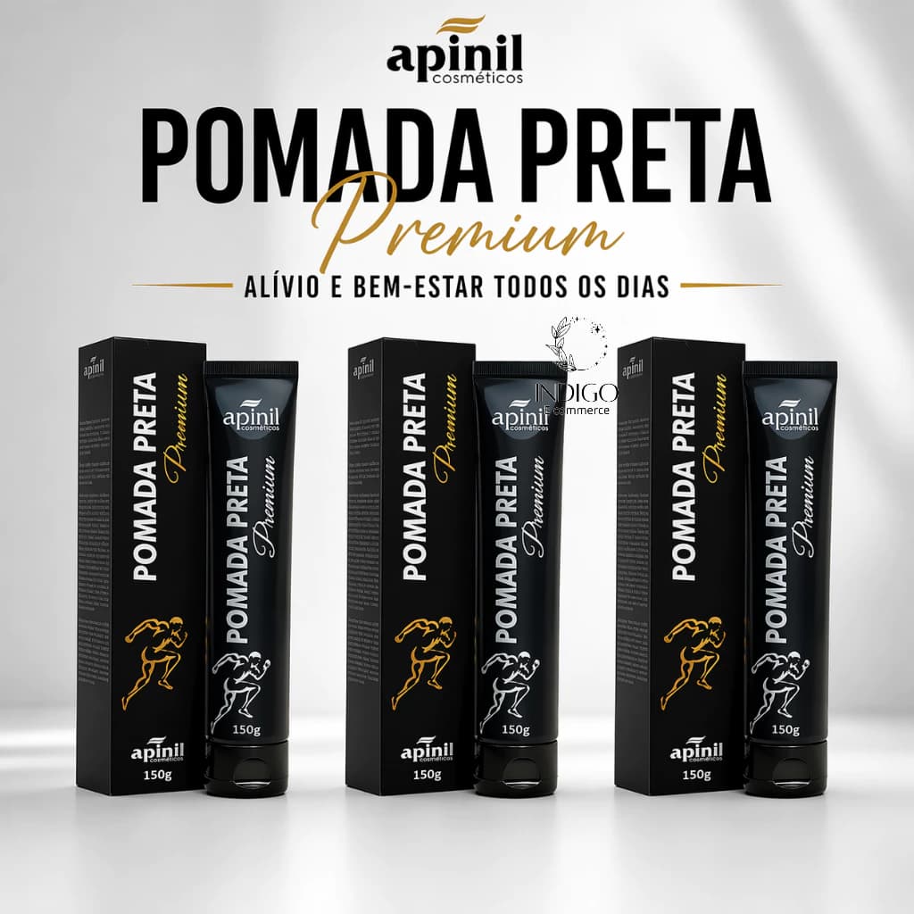 Kit 3un Pomada Preta Premium APINIL 150g - APINIL