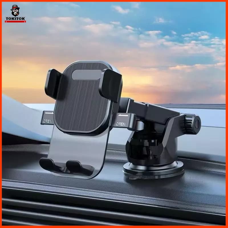 Suporte Veicular para Celular com Ventosa Forte Automática 360° Ajustável Universal para Painel e Para-brisa GPS Carro