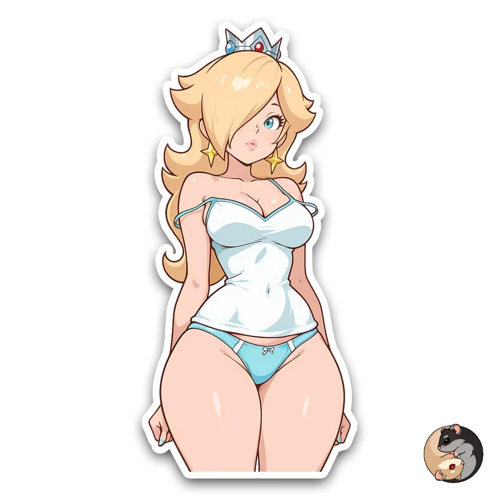 Adesivo Rosalina, 8x14cm, Waifu, Gamer, Sticker, Notebook, PC, Vidro, Vinil, Manga