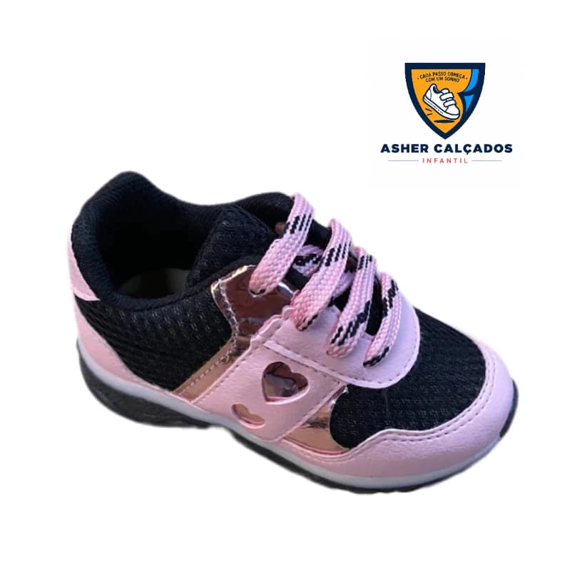 Tênis Infantil Feminino Esportivo Confortável Com Led