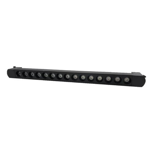 Luminária LED 20w Luz Branco Quente Bivolt P/ Trilho Magnético com 15 LEDs Carcaça Preto