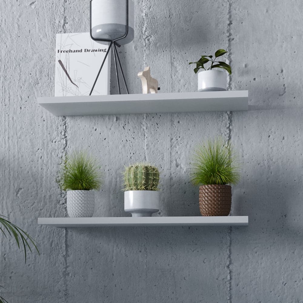 Kit 4 Prateleiras MDF Suporte Invisível Para Parede Organizadora De Cozinha Quarto Sala Decorativa